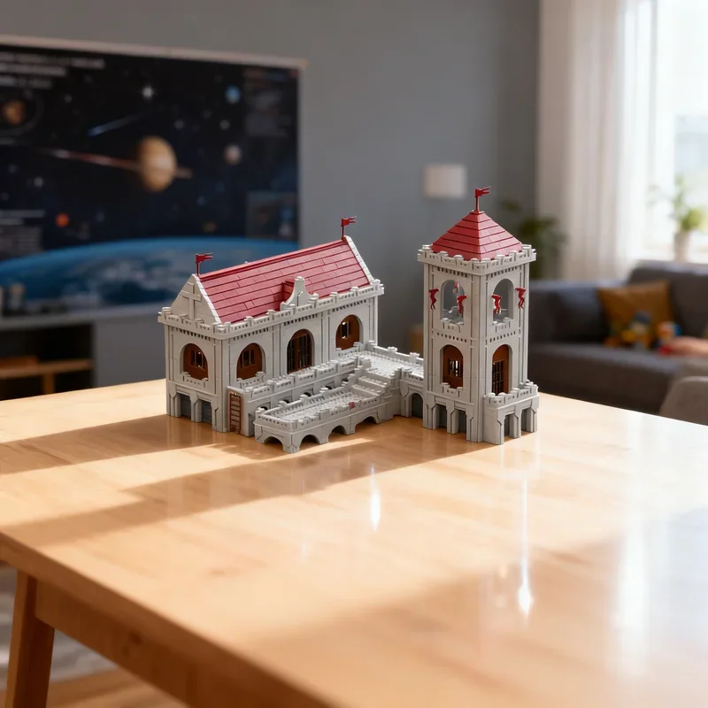 

5287pcs MOC Medieval Pier and Watch Tower Castle Model Building blocks Construction Christmas gifts toy creative DIY idea Kids