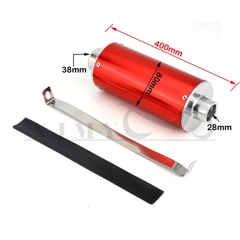 

28mm Motorcycle Exhaust Pipe Silencer Clamp Tube Fit 110cc 125cc 150cc Dirt Bike ATV Quad Scooter Pit Bike Muffler Pipe