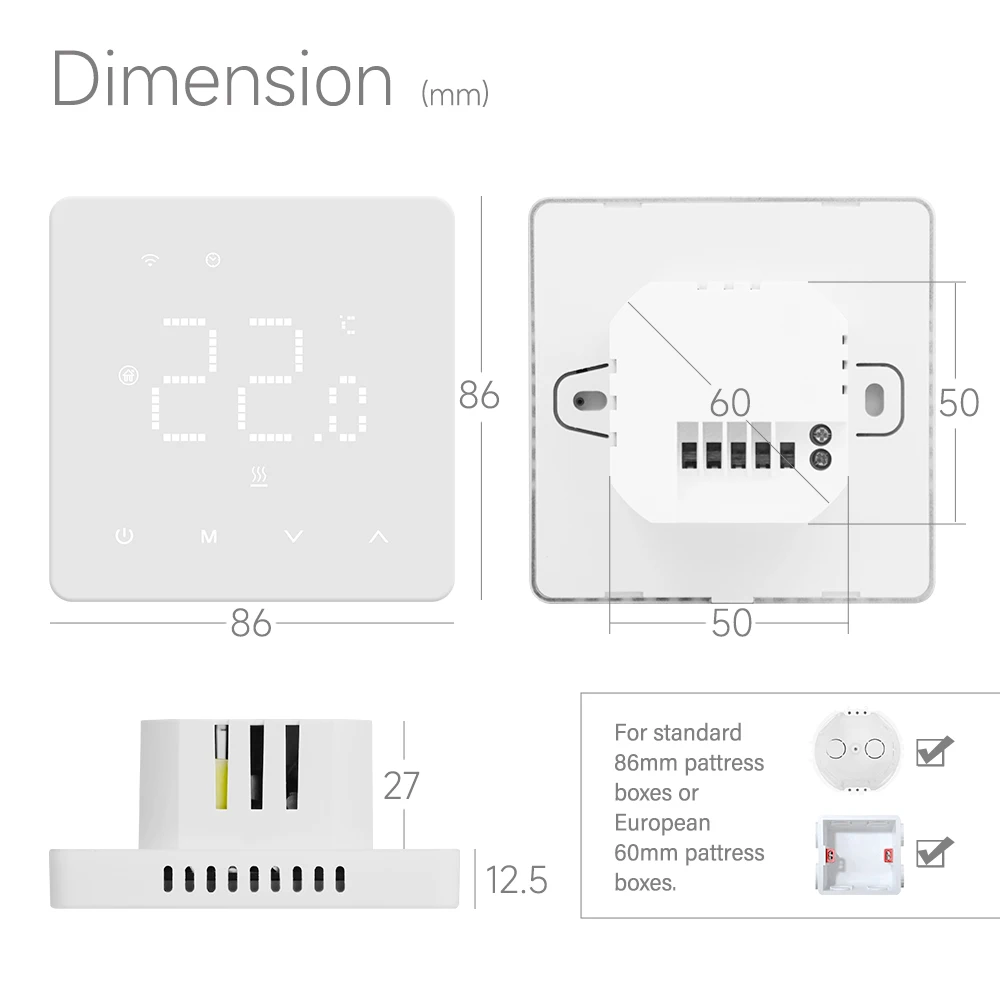 Tuya WiFi نظام تسخين المياه الذكية زيجبي ترموستات التدفئة المركزية السلكية محور تحكم المحرك العمل مع أليكسا جوجل المنزل #6