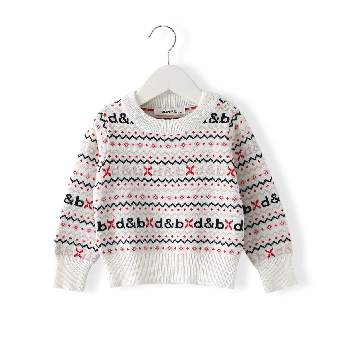 

2025 Autumn Winter Unisex Kids Striped Sweater Retro Knitted Pullover Top for Boys Girls Toddler Layering Essential Comfortable