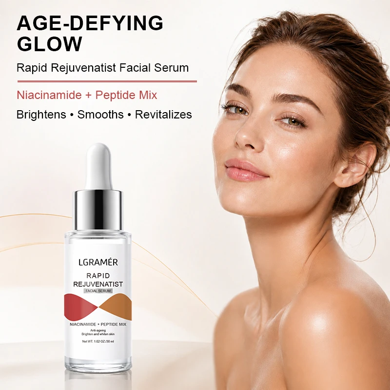 

30ml/50ml Niacinamide Peptide Facial Serum, Anti-Aging Brightening Essence for Even and Whitening Skin Tone