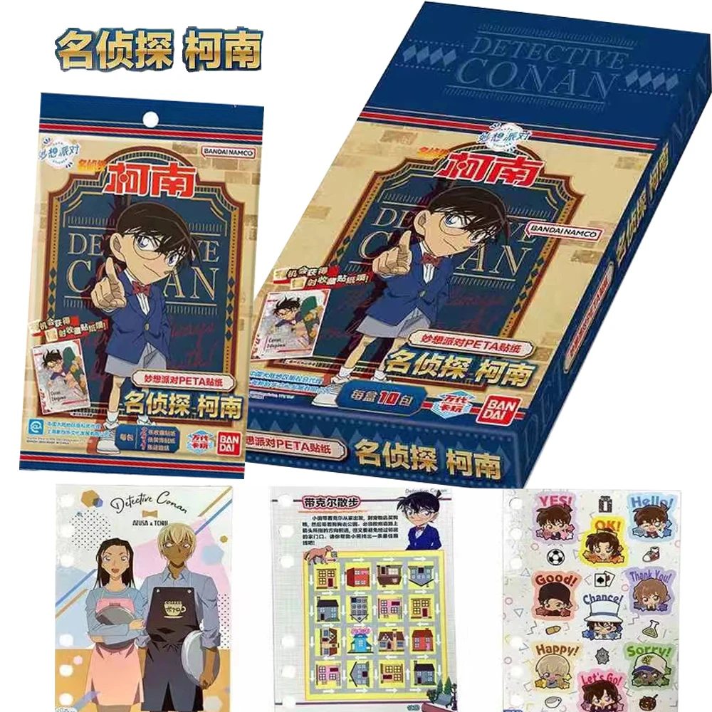 

Detective Conan Sticker Wonderful Party Series Kudou Shinichi Mouri Ran Character Portrait Stickers Kids Table Decoration Gifts