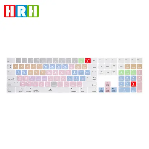 HRH Avid Pro Tools Shortcuts Keyboard Skin Cover US&EU for 2017 ReleasedApple Magic Keyboard with Numeric Keypad A1843 MQ052LL/A