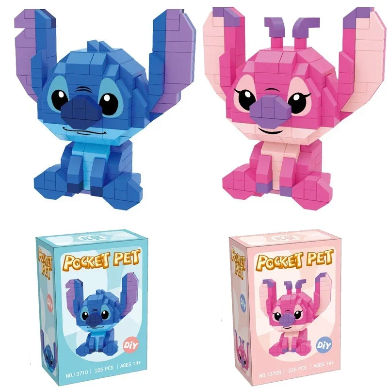 12 стилей, строительные блоки Disney, мультяшная Микки и Минни Маус, аниме-фигурка, мини-сборка, игрушечные кирпичи, детский подарок на день рождения