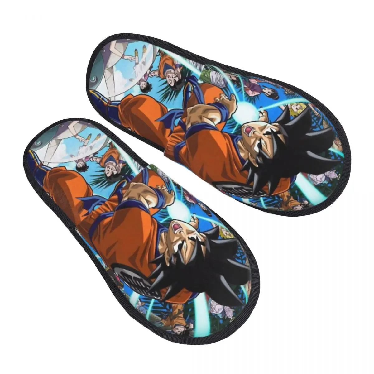 D-Dragon-Ball-L DragonBallz DBZ Home Cotton Slippers Non-slip Cozy Memory Foam Slides Bedroom