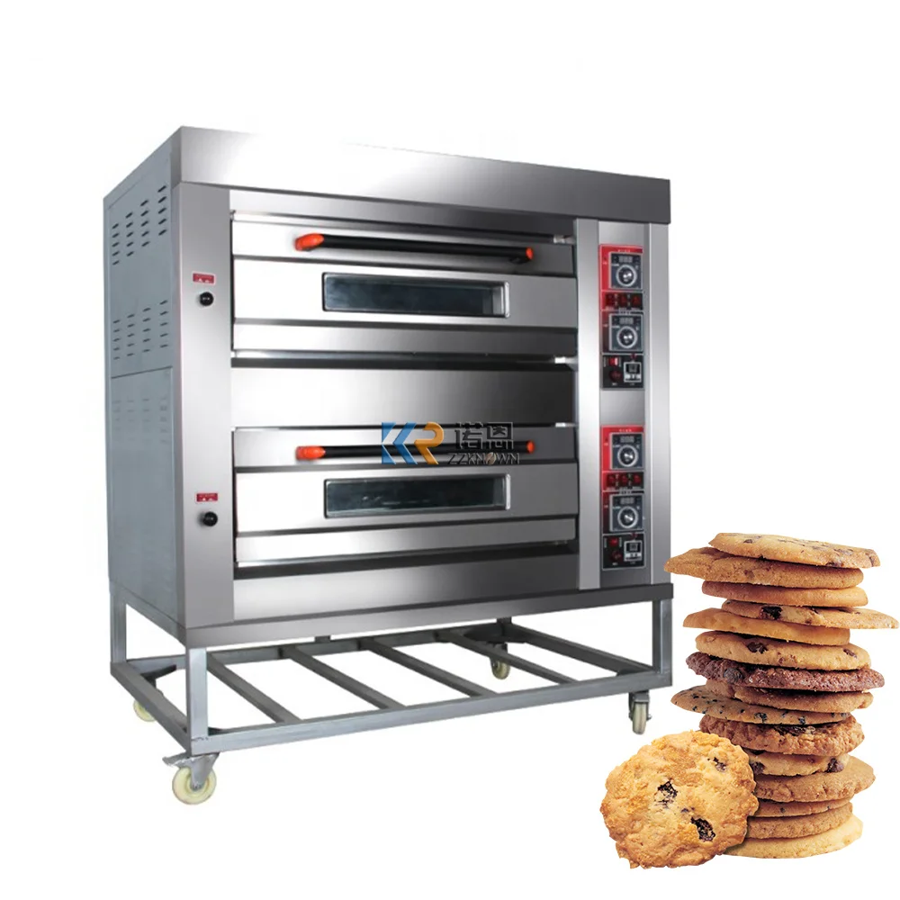 Automatic Bakery Equipment Baking Oven Prices Cake Commercial Gas Rotisserie Convectional 2 Decks 4 Trays