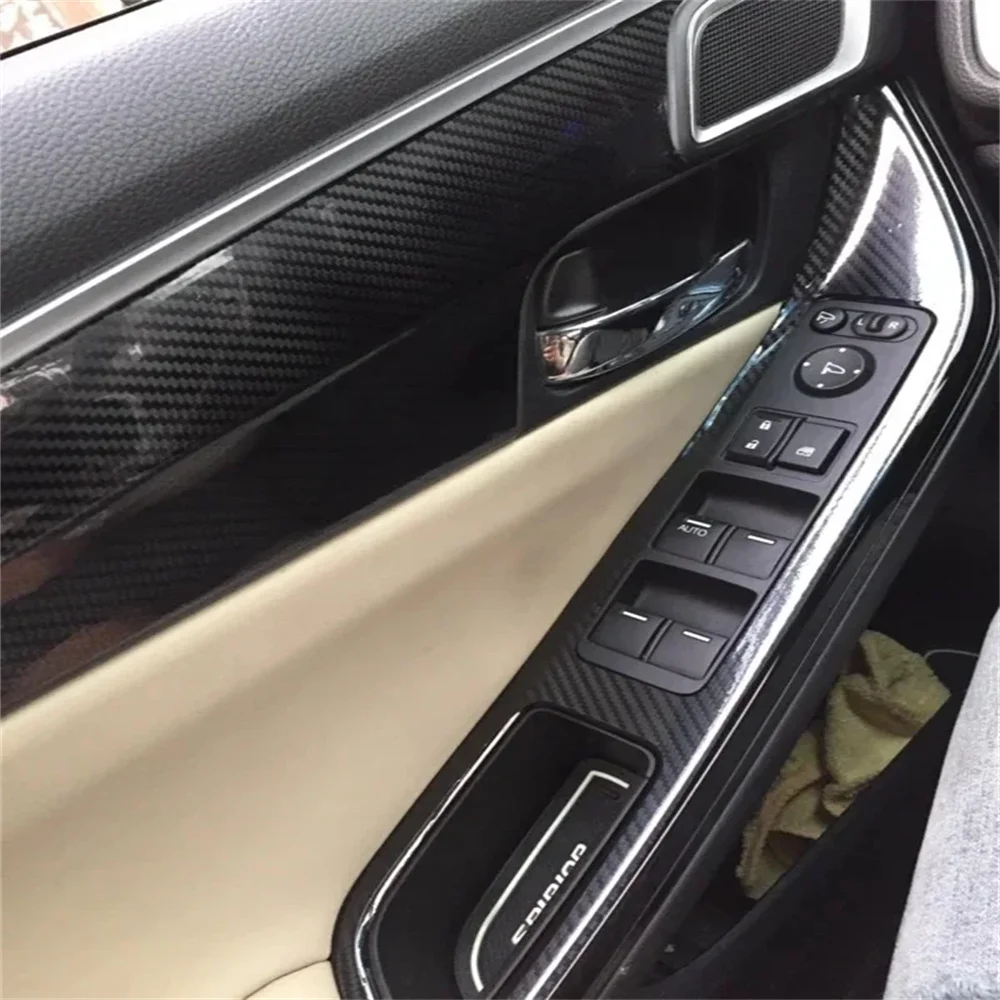 Car-Styling Carbon Fiber Car Interior Center Console Color Change Molding Sticker Decals For Acura TSX/Honda SPIRIOR 2009-2013