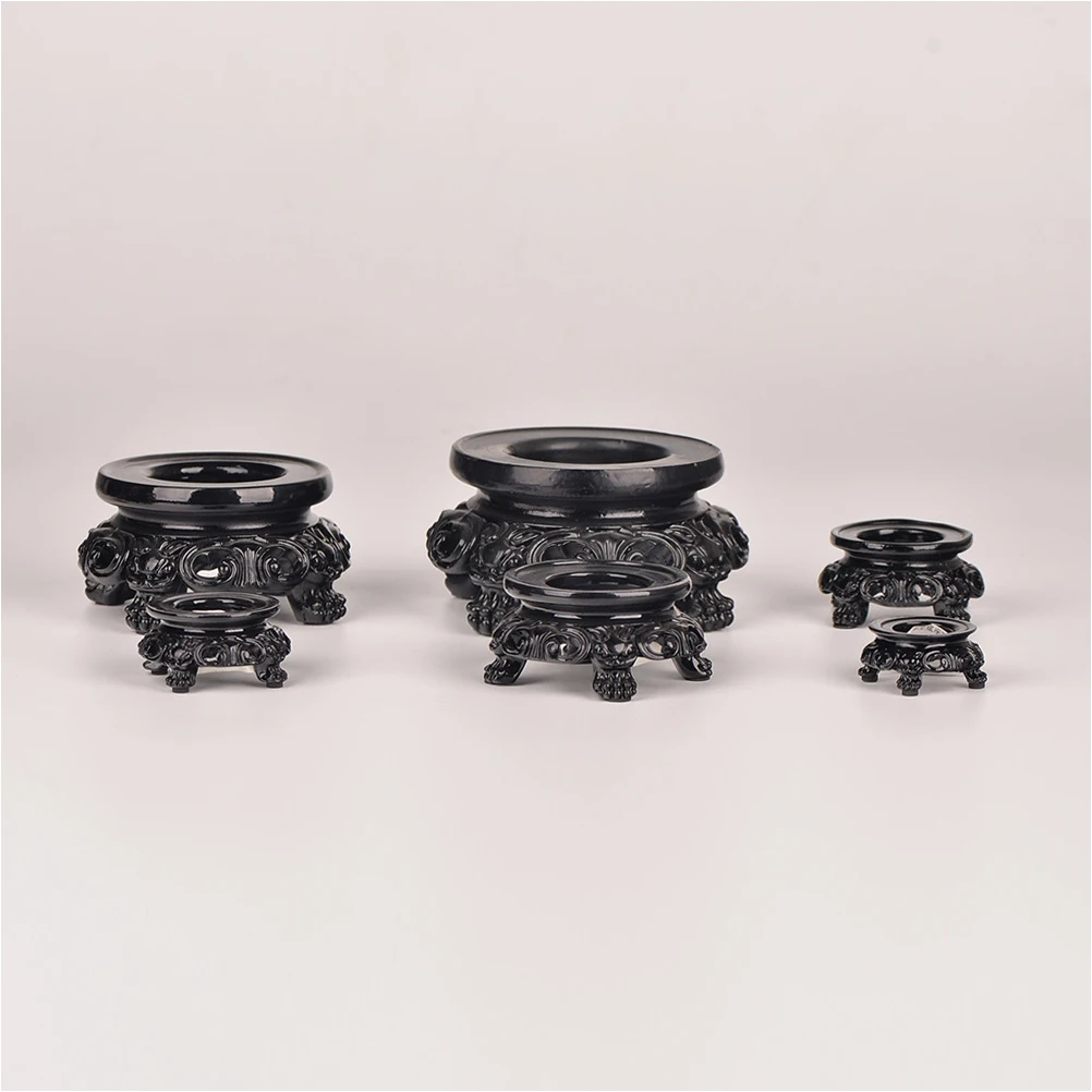 

1Pcs Resin Crystal Ball Holder Hollow Base Display Stand Office Home Decor Multi-Purpose Resin Carving Display Base