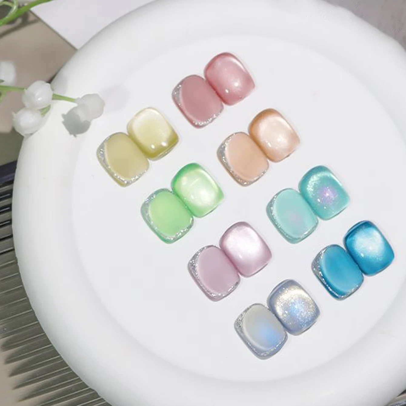 MeC 1-8 Uds 12ML Secret Garden Ojo de Gato esmalte de uñas en Gel 2025 Popular nuevo Flash blanqueamiento caramelo suministros de Arte de uñas