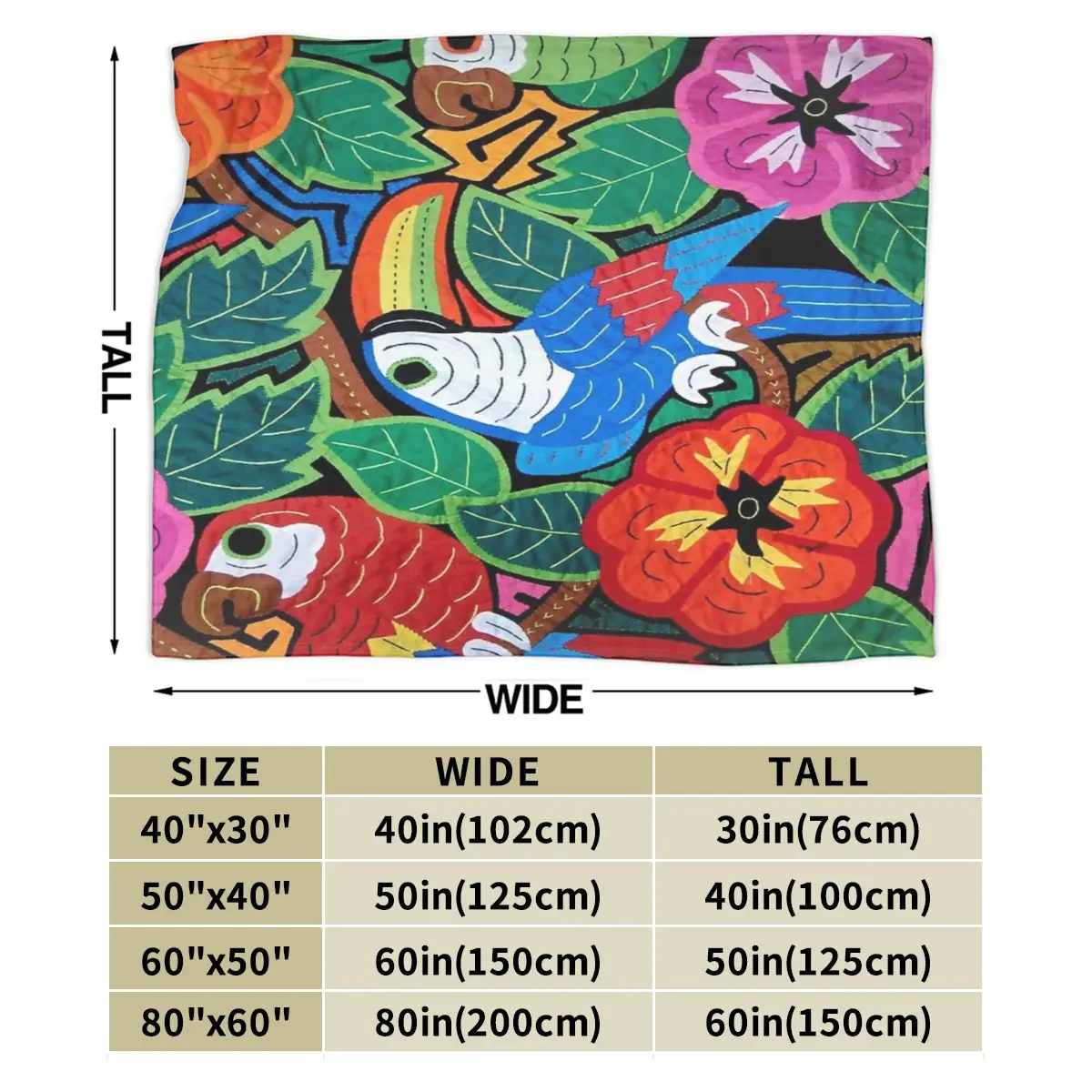 Flannel Throw Blanket Mola Design Birdies Blankets Soft Bedspread Warm Plush Blanket for Bed Living room Picnic Travel Home Sofa