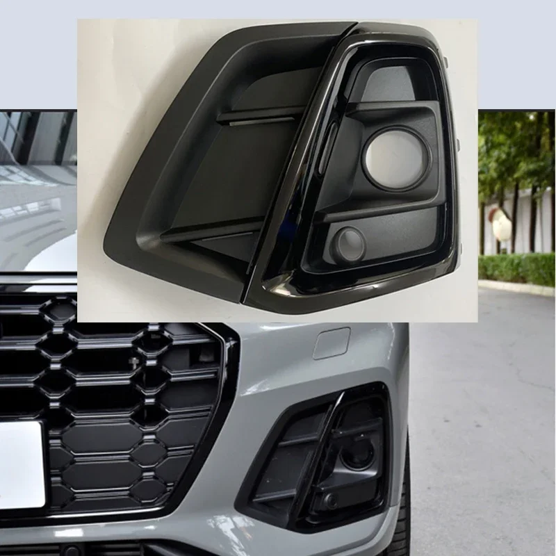 

Auto Left Right Front Bumper Fog Light Grille Grill Cover with ACC Hole for Audi Q5 SQ5 S-Line Sline Sport 2021 2022 2023