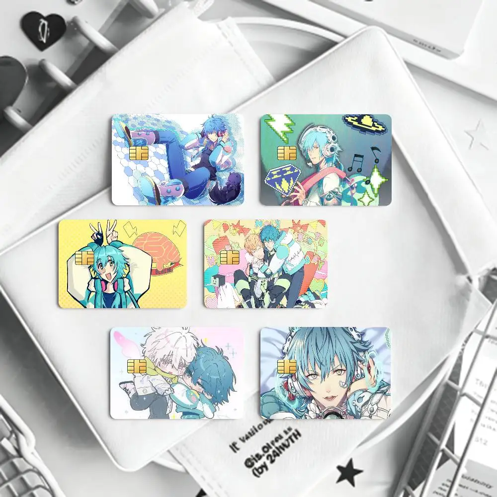 Game DRAMAtical Murder Aoba  Bank Credit Cards Bus Pass Stickers Cool Decoration Waterproof 4PCS Card