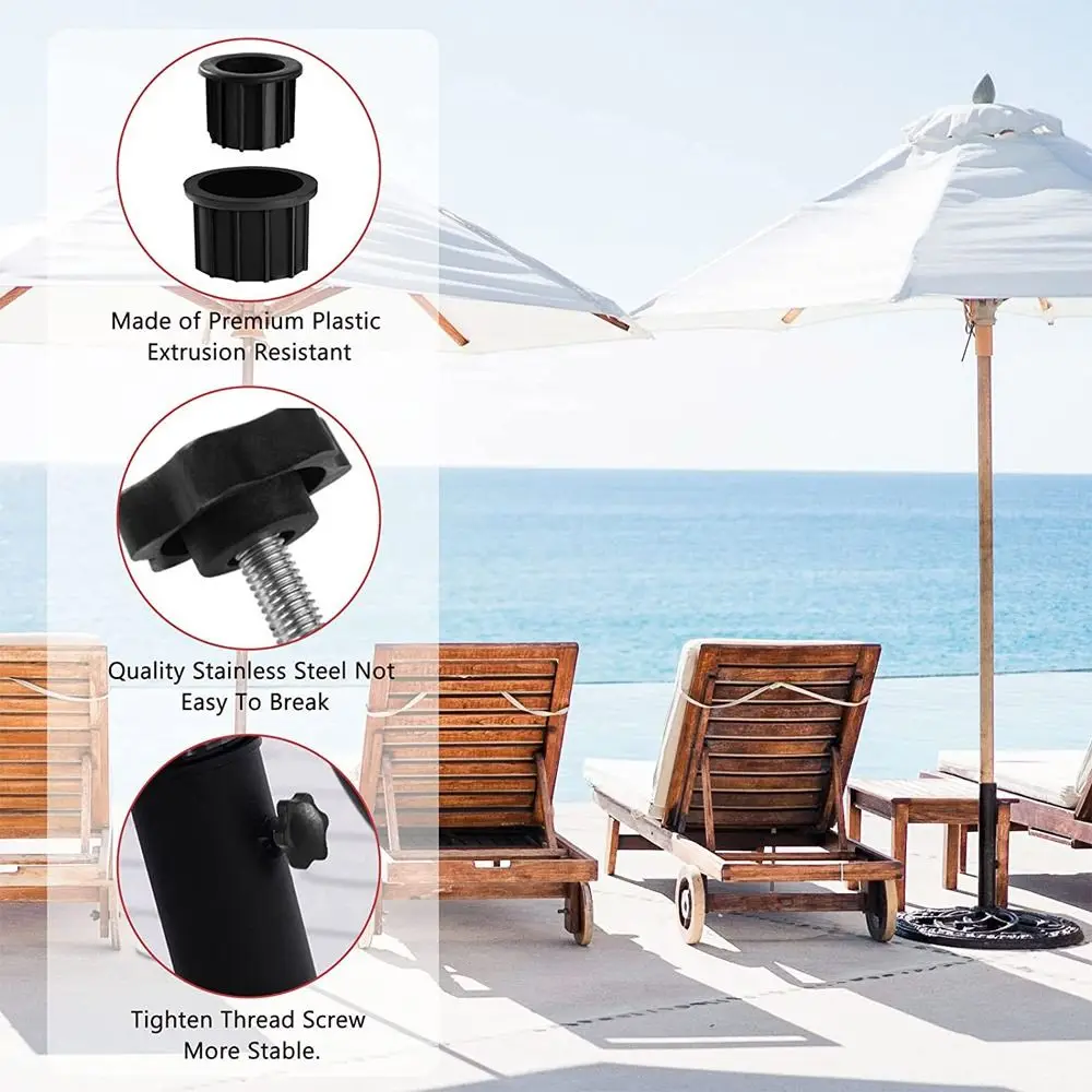 Durable Umbrella Handle Thread Screw Umbrella Base Umbrella Hole Ring Hand Knob Patio Umbrella Bracket