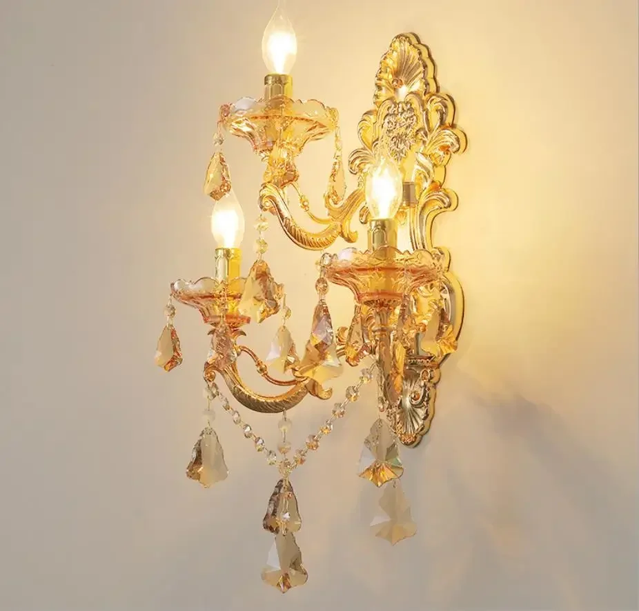 2026 Modern Crystal Wall Lights Corridor Industrial Bedroom Contemporary Sconce Bedside Living Room