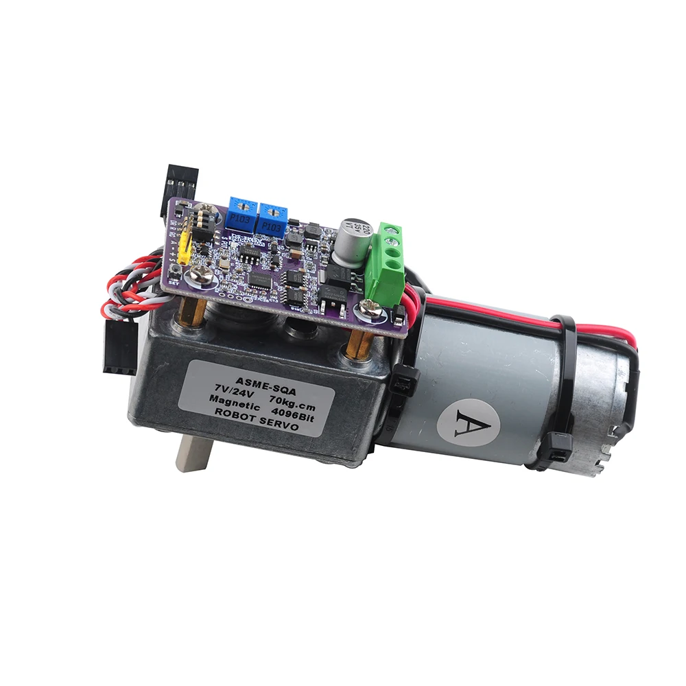 ASME-SQA 70kgcm High Torque Servo With Worm Gear Reducer Self Locking Magnetic Coding 60 Degree For Robot Arm Valve