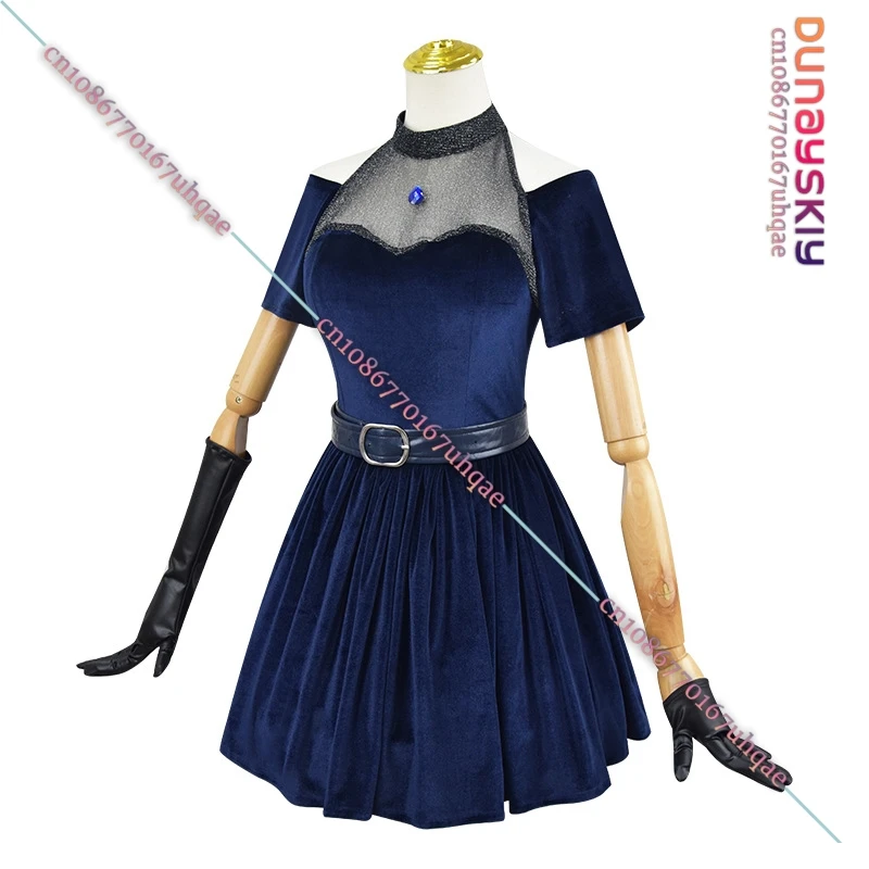 Mizi vestido púrpura disfraces Cosplay Anime Alien escenario juego de rol rosa degradado azul peluca conjunto de pelo para fiesta de Anime 2025 Cos