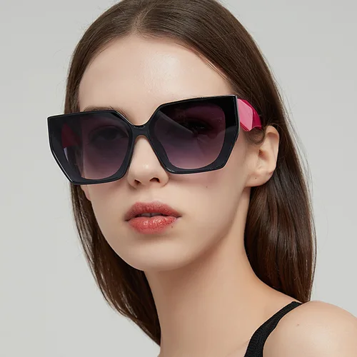 Imagen 2 del producto Gafas de sol con forma de polígono para hombre y mujer, protección UV400, Retro, Vintage