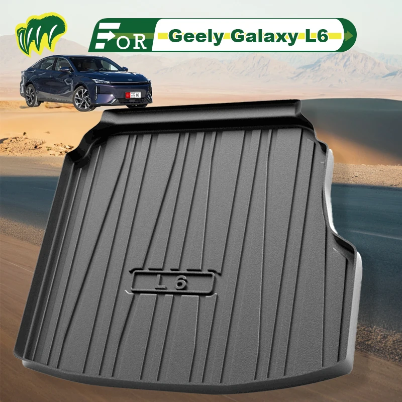 

For Geely Galaxy L6 2023 2024 TPE Custom Fit Car Trunk Mat All Season Black Cargo Mat 3D Shaped Laser Measured Trunk Liners