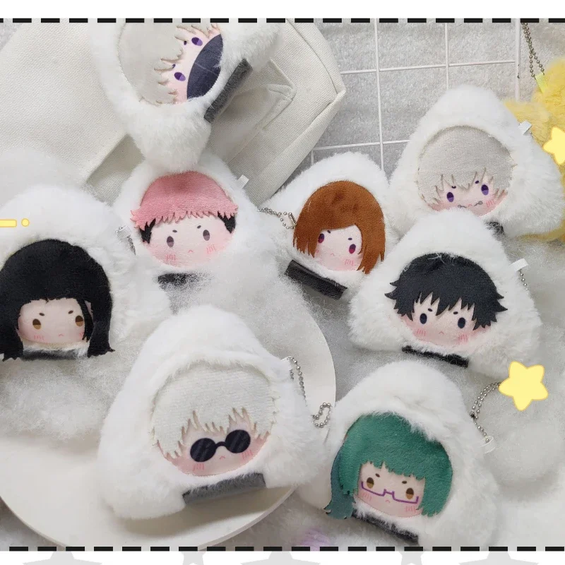 10ซม.อะนิเมะGojo Satoru Yuji Tiger Cane Fushiguro Megumi Shimoto Karu Push DollเกมพวงกุญแจStuffed Kospyจี้และYสําหรับเทคนิคฟุต