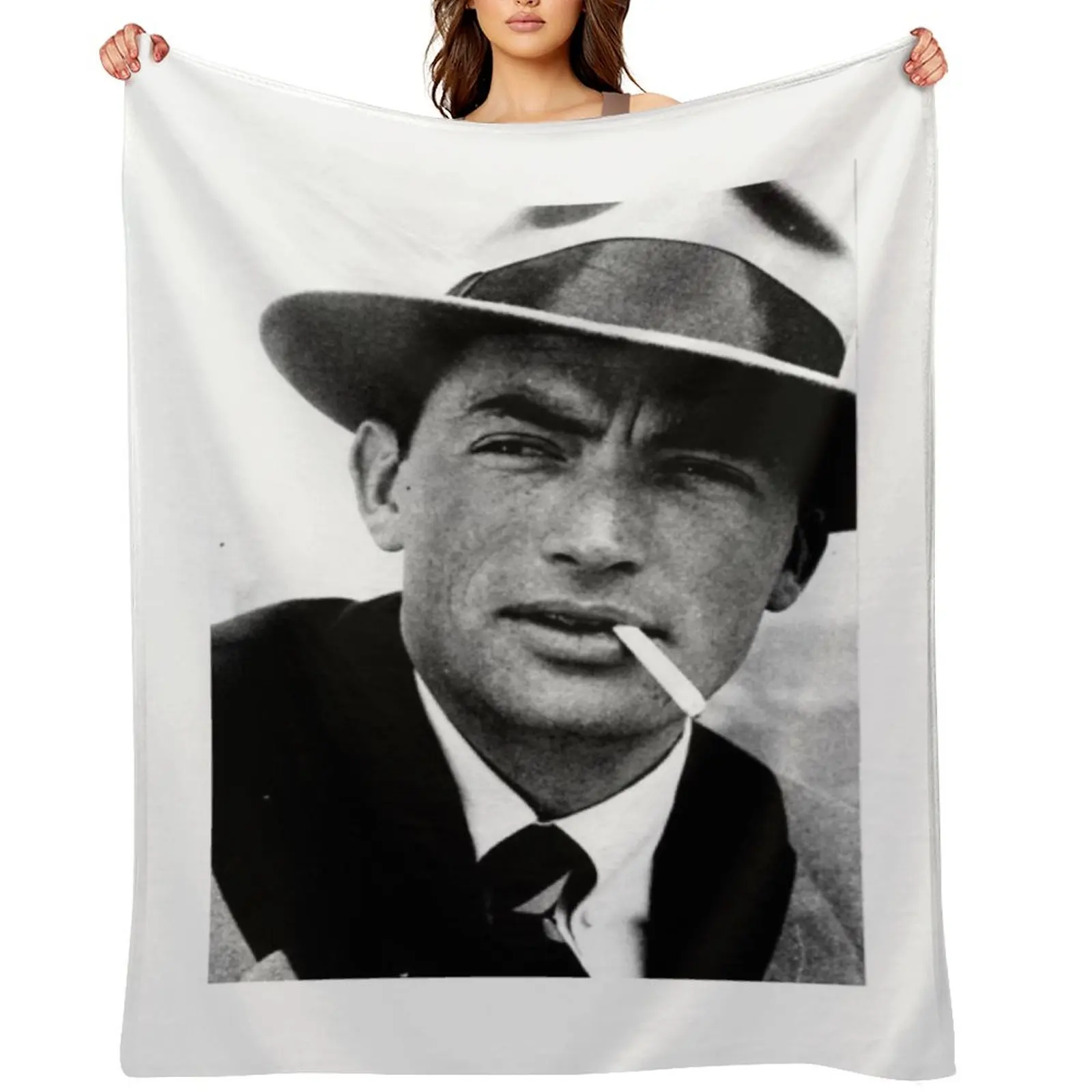 

Gregory peck Throw Blanket Designers Bed linens for sofa Retros Blankets