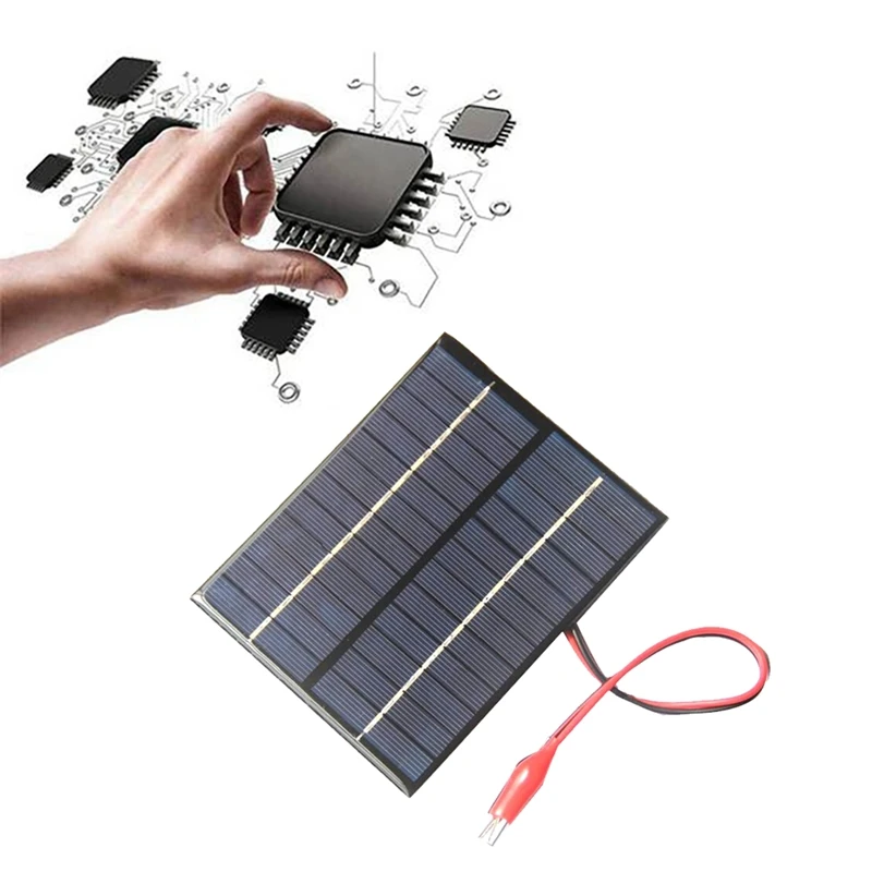 12V 2W Solar Panel Charger Power DIY Solar Cell Module Battery Waterproof For Car Outdoor Camp