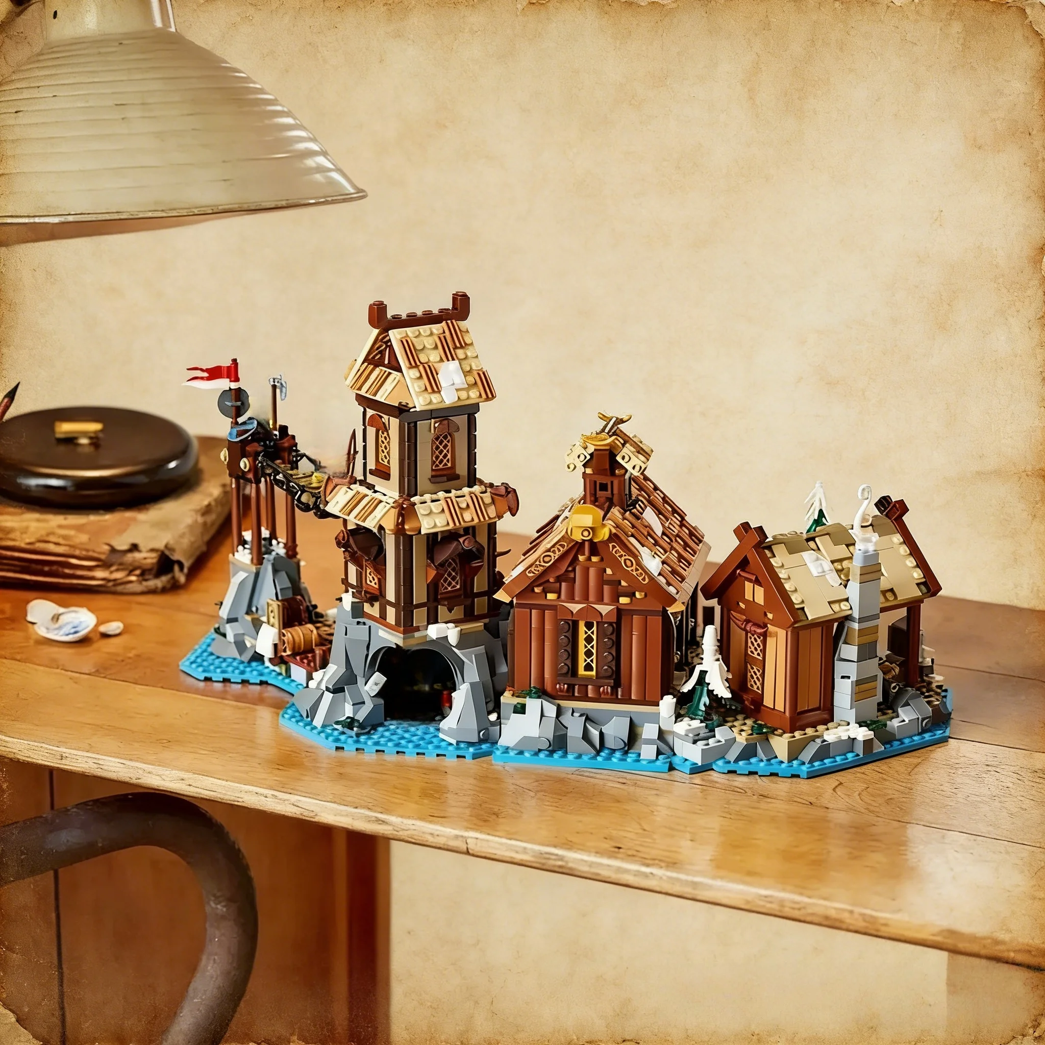 

Новинка 2026 года: Конструктор «Деревня викингов» (2103 детали), креативная серия, модель-головоломка, декоративная игрушка, подарок для взрослых на Рождество