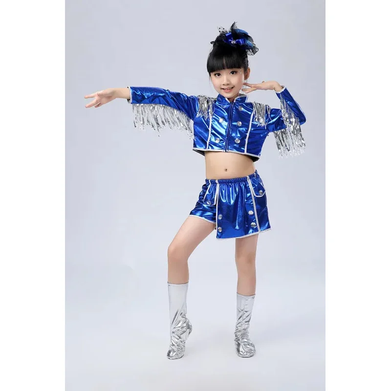 Women jazz dance costume DS performance wear hip hop dance costumes modern dance nightclub sexy clothes kids adult dancewear set