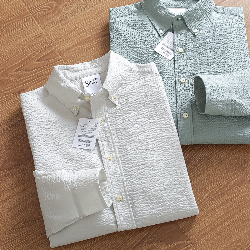 

Men's Loose Fit Long Sve Pure Cotton Breathable Casual irt Autumn Stand Edition arp Collar Single Color Busin irt