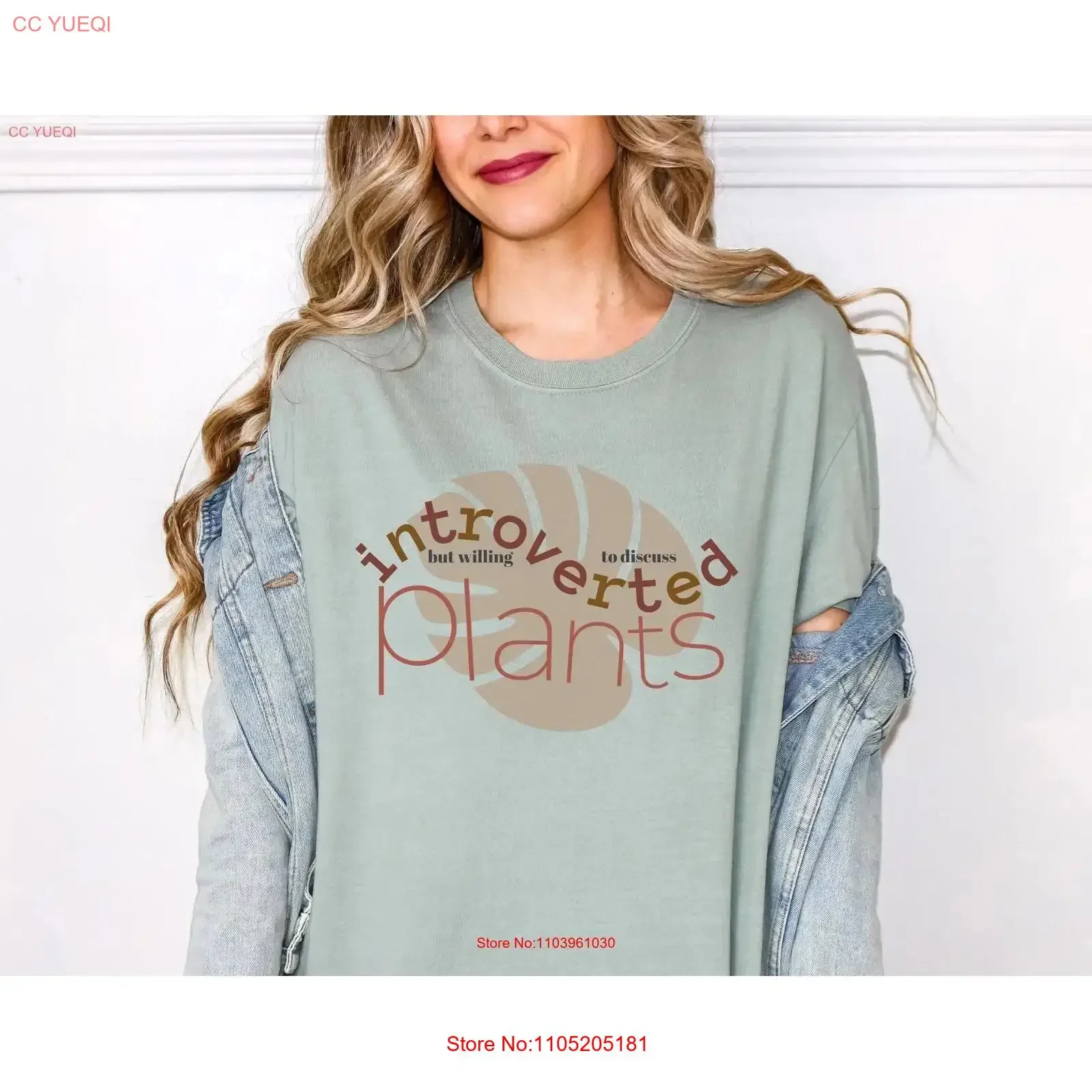 

Introverted Plant Lover T Shirt for Introvert But Willing to Discuss PLANTS Vintage style Type 9 Shy vintage Washed Casual