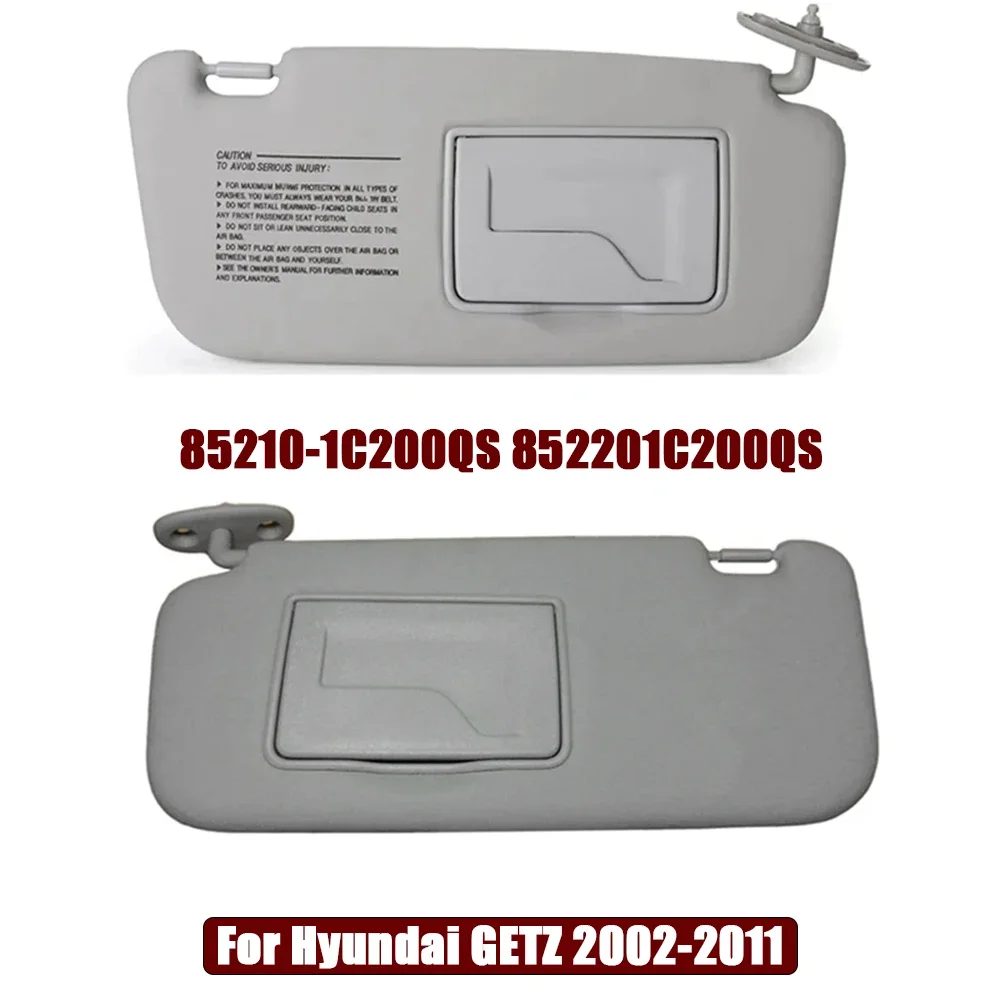 Car Sun Visor For Hyundai GETZ 2002- 2011 Car Makeup Mirror Car Left/right Front Blind Cover Shield 85210-1C200QS 852201C200QS