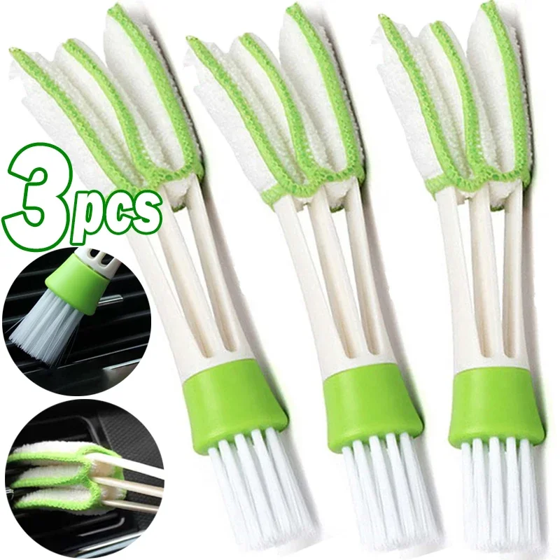 Brosse universelle pour évent de climatisation de voiture, outils de détail intérieurs, 3 pièces