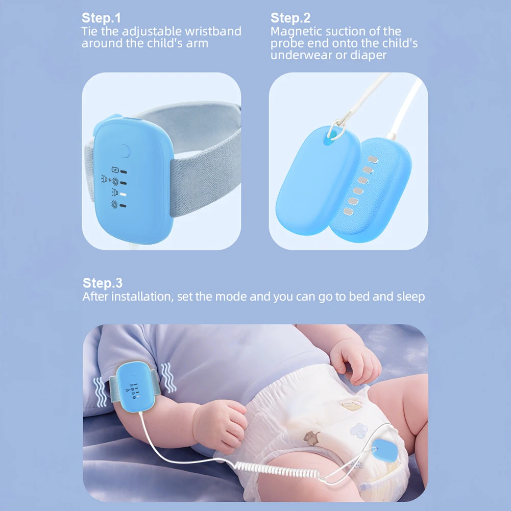 Bedwetting Alarm Urine Moisture Detector with Sound and Vibration for Baby Toddler Potty Training & Elderly Incontinence Care