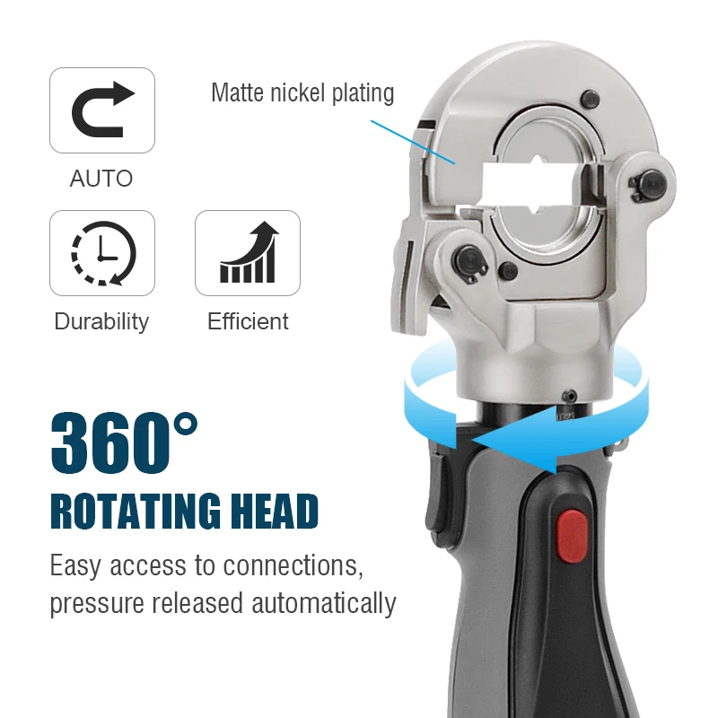PA-300 Hydraulic Battery Powered Cable Lug Crimping Tools  Stainless Steel Copper Pressing Tool