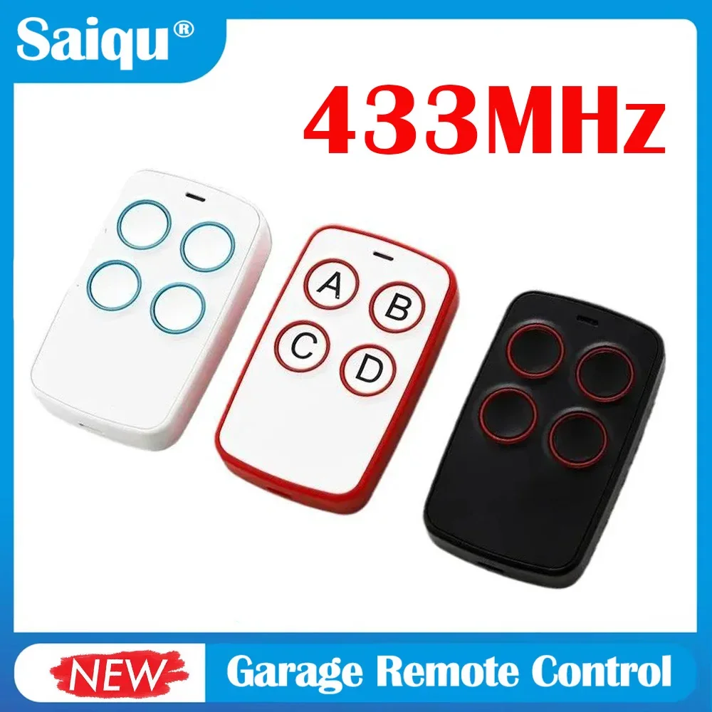 Nuevo Control remoto inteligente para puerta de garaje, 433Mhz, copia de comercio exterior, código de aprendizaje fijo, inalámbrico