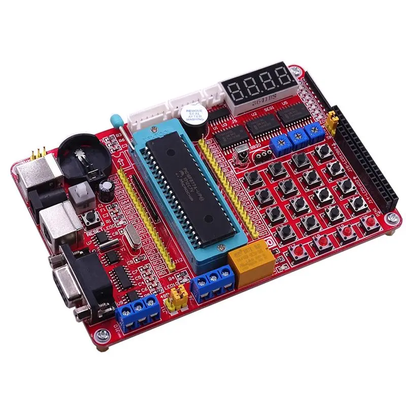 

Плата разработки микроконтроллера A25P PIC для Microchip PIC16F877A с USB-кабелем