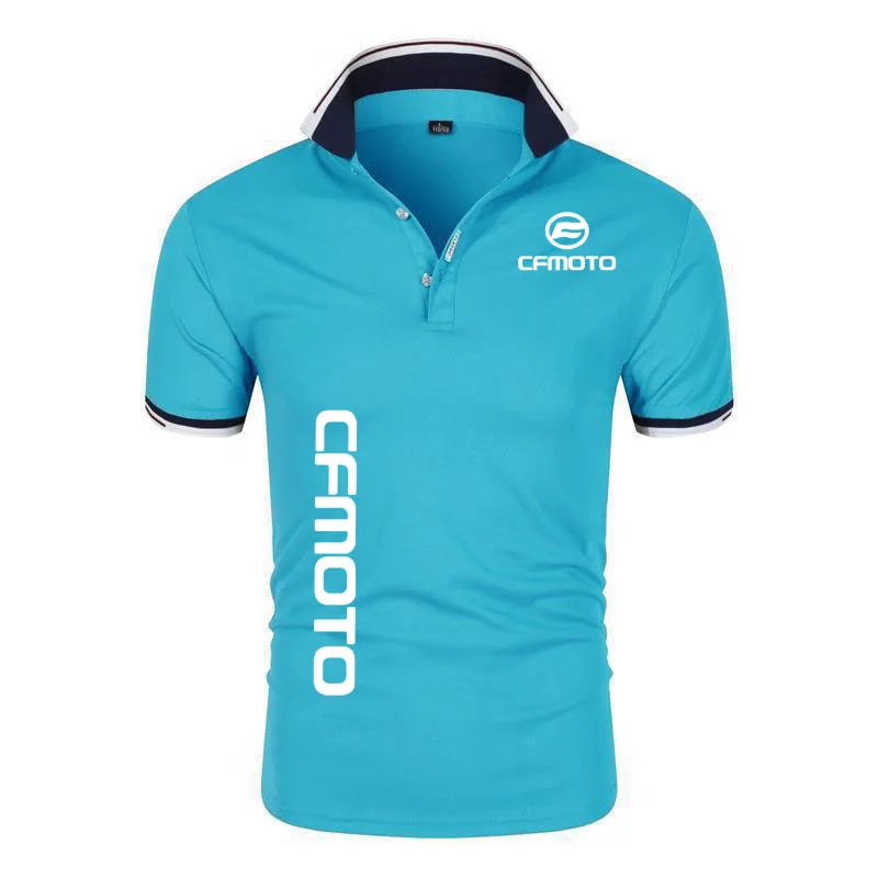 חולצת פולו גברים 2024 צבע מוצק קלאסי דש