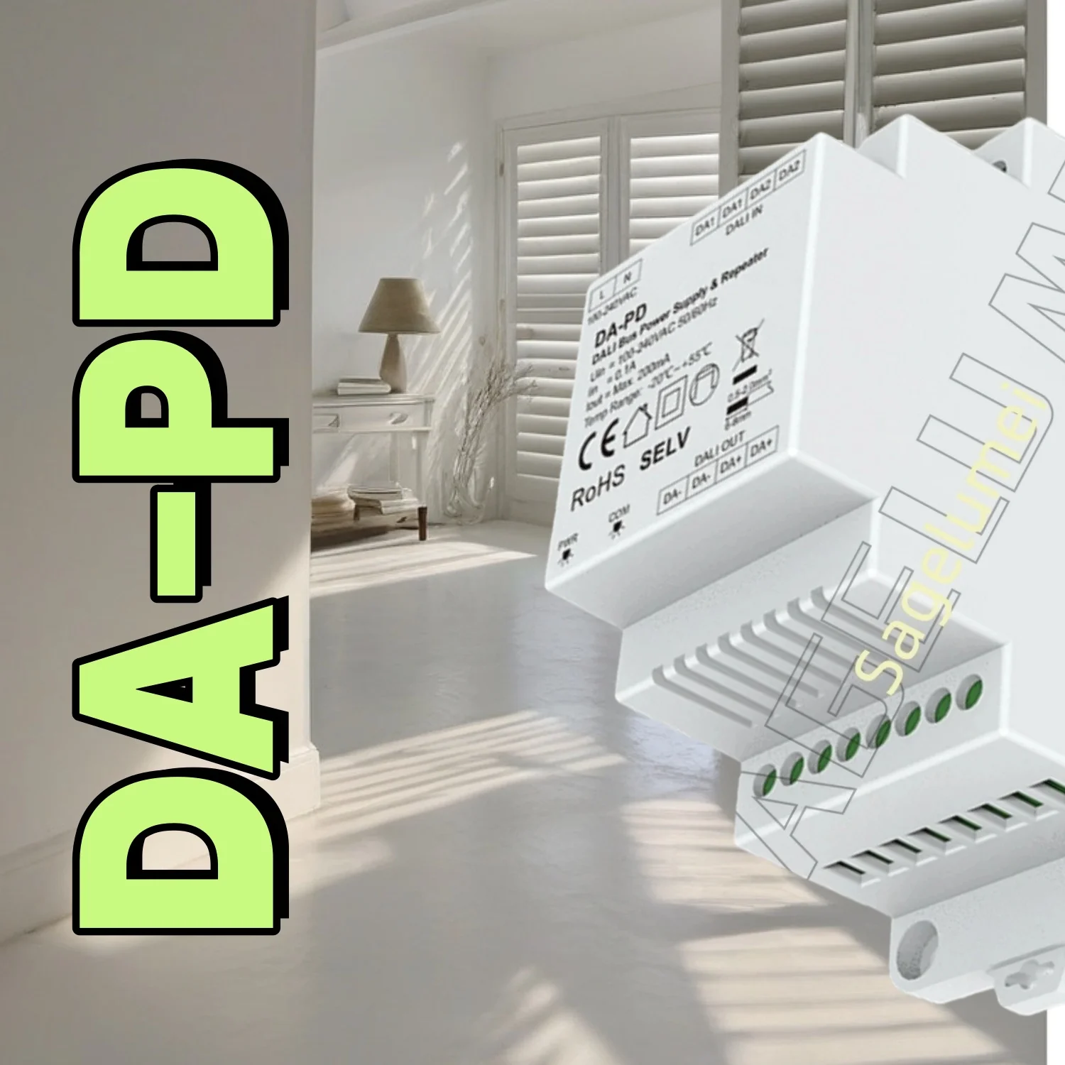 

AC100-240V НОВЫЙ источник питания и повторитель шины DA-PD DALI MAX200mA Монтаж на DIN-рейку Длина линии DALI от 300 до 1200 м DALI Main (макс. 300 м)