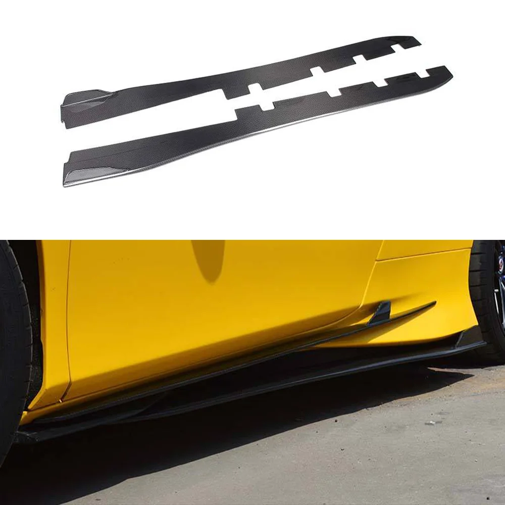 For Ferrari F8 Real Dry Carbon Fiber Side Skirts Body Kits Trim Side Spoilers Skirt Edge Surrounds Car Accessories