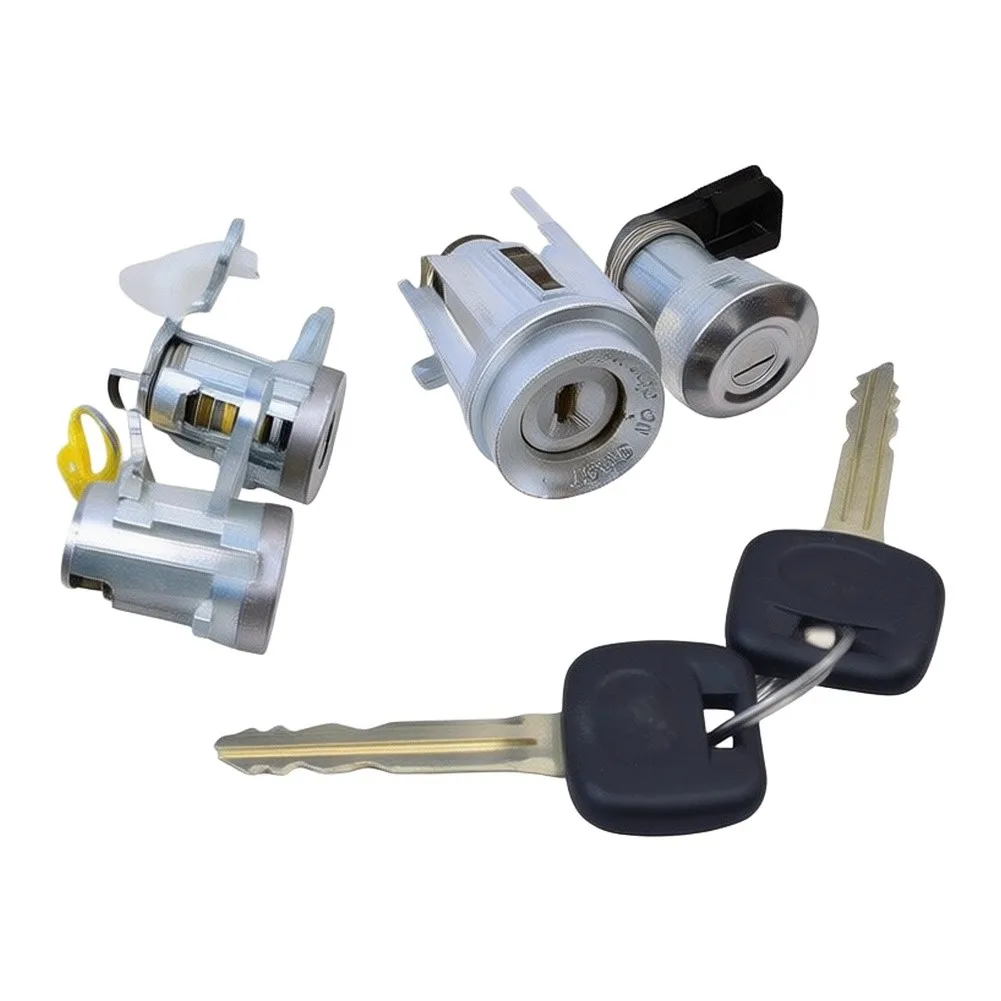 Fuel for Lock and Ignition Door Lock Cylinder Kit for Toyota For Tacoma Floor Shift Models 1999 through 2004 Exact OEM Fit