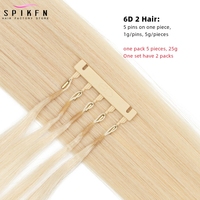 5 Pins 6D Human Hair Extensions 16\