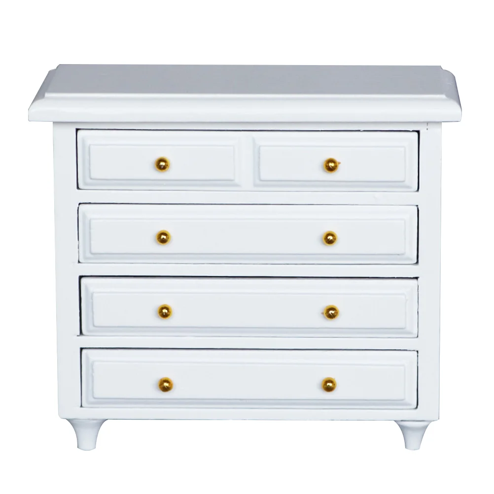 Miniature Simulated Solid Wood Cabinet Bookshelf Decor Furniture Wooden Decoration