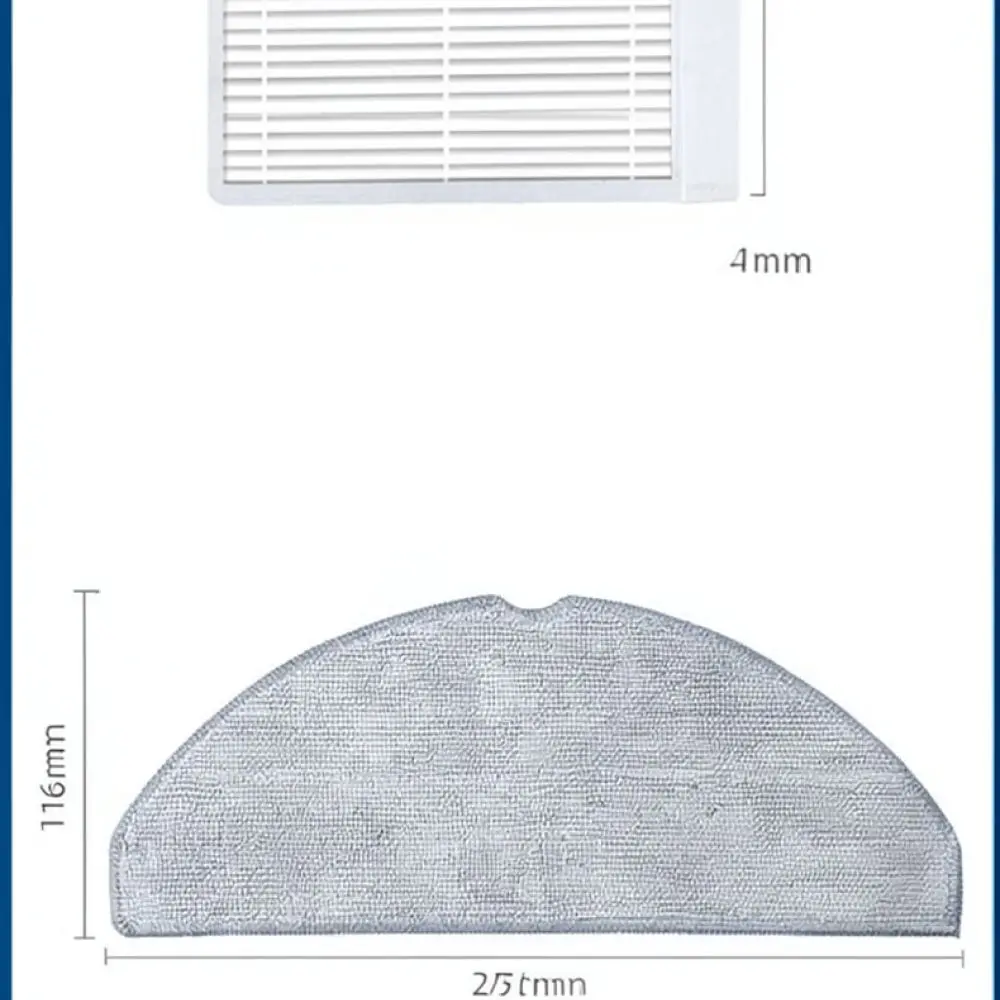 For Robot Vacuum S20 3C Enhanced Parts Set Hepa Filter Side Brush Mop Pad Main Brush Cover Cleaning Tools