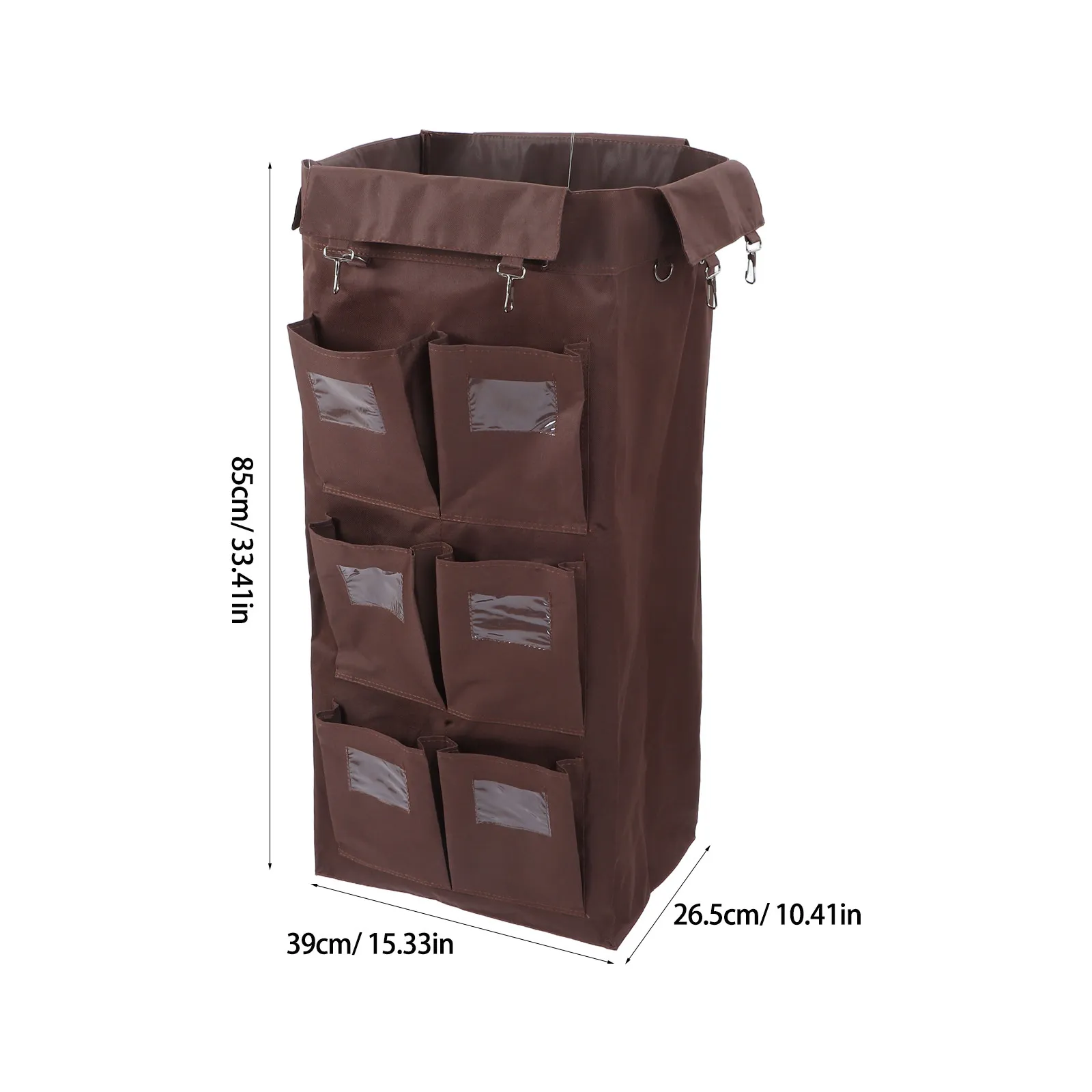 Leakproof Rectangular Commercial Laundry Cart Bag Wide Opening High Capacity Fits Hotel Housekeeping Carts Janitorial Trolley