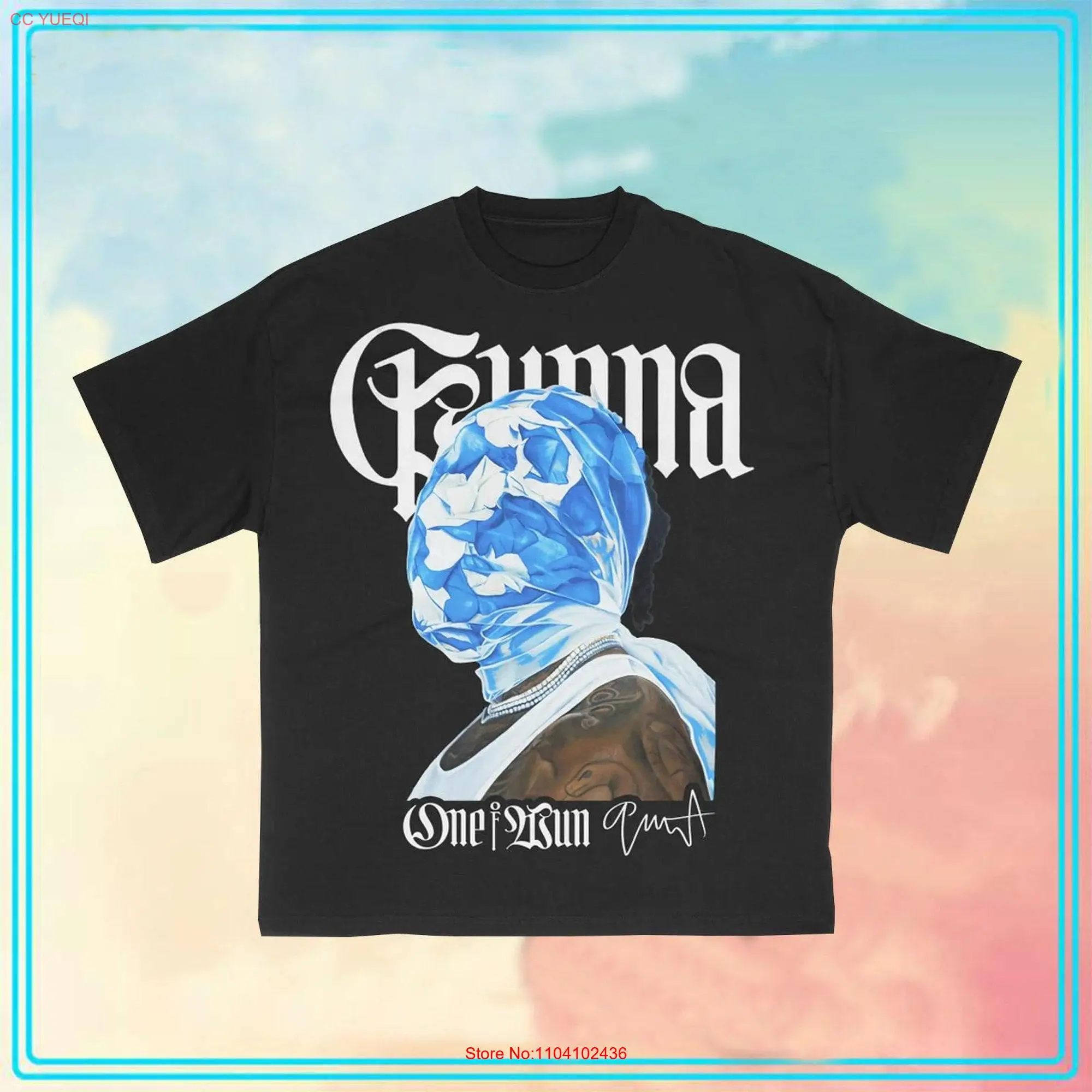 

Футболка Gunna One of Wun Signature Rap Streetwear Rap с длинными или короткими рукавами