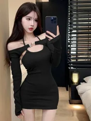 Fashion Sexy Bodycon Dress Women's Clothing 2023 Vestidos De Mujer Tunic Off Shoulder Y2k Mini Dresses Temperament Robe Femme