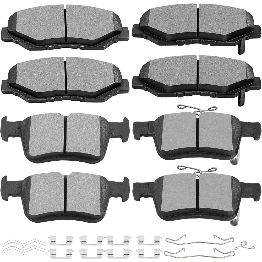 

D914 D1878 Ceramic Brake Pads Sets Front & Rear w/Hardware Replacement For Honda For Civic 2016 2017 2018 2019 2020 2021