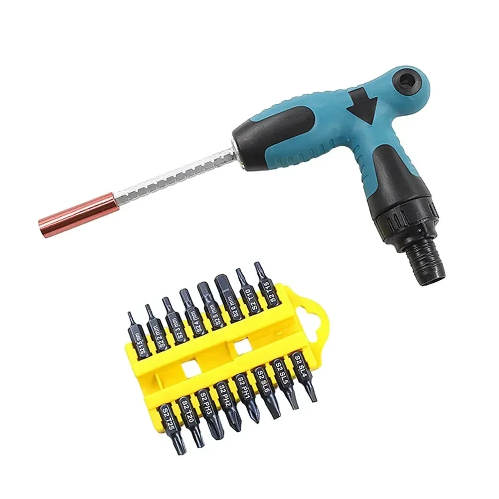 

T10 T15 T20 T25 Screwdriver Bits Compact Case Extendable Ratchet Screwdriver for Security Tamper Proof Torx Hex