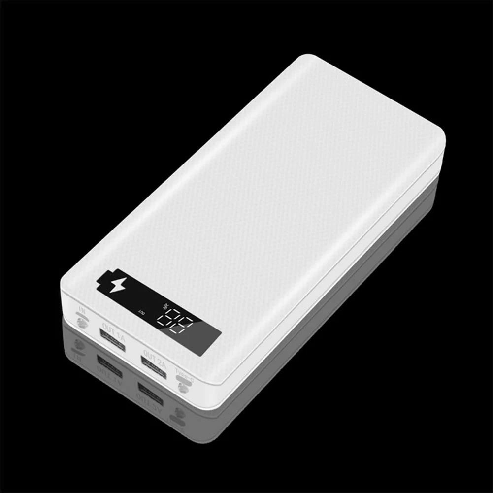 Superior LCD Power Bank Case LCD Display Support 20000Mah LCD Display For 8X18650 Battery White