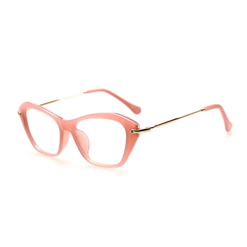 New Arrival 2023 Women Flat Lens Clear Sunglasses Lady Top Quality Retro Cateye Fashion Sun Glasses Oculos De Sol Cat Eye