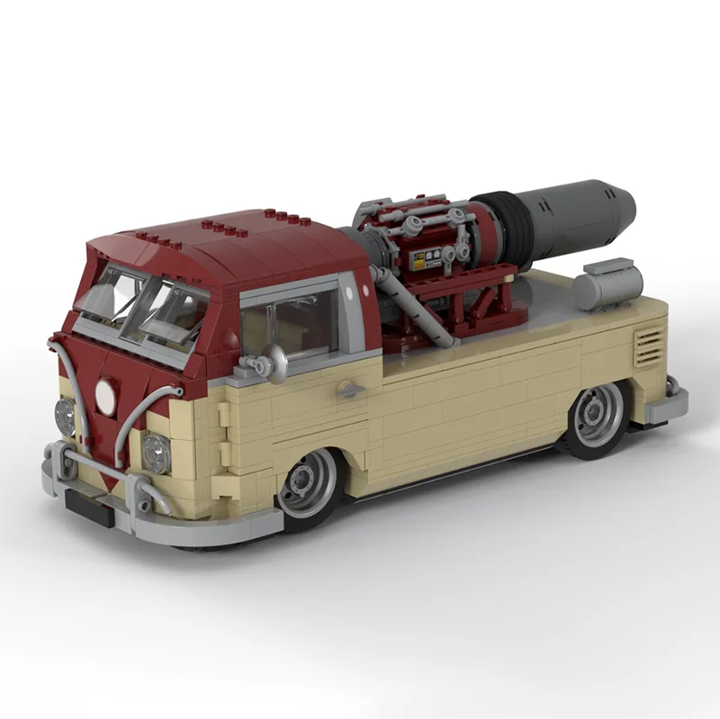 

MOC Oklahoma Willy T1 Jetbus Speed Champion Classic Car Model Racing Children's Toy Gift Technology Building Blocks